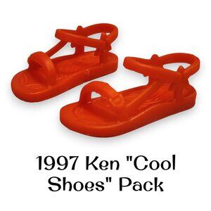 Vintage Ken Red Sandals "Cool Shoes" Pack 1997